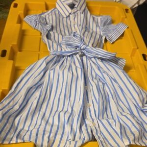 Polo by Ralph Lauren Blue and White Striped Dress